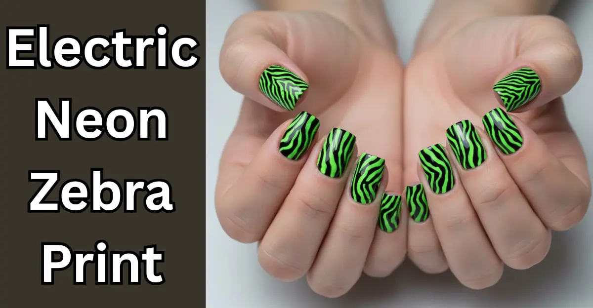 Electric Neon Zebra Print (Neon Summer Nails)