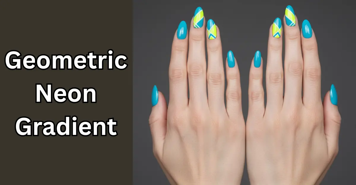 Geometric Neon Gradient (Neon Summer Nails)