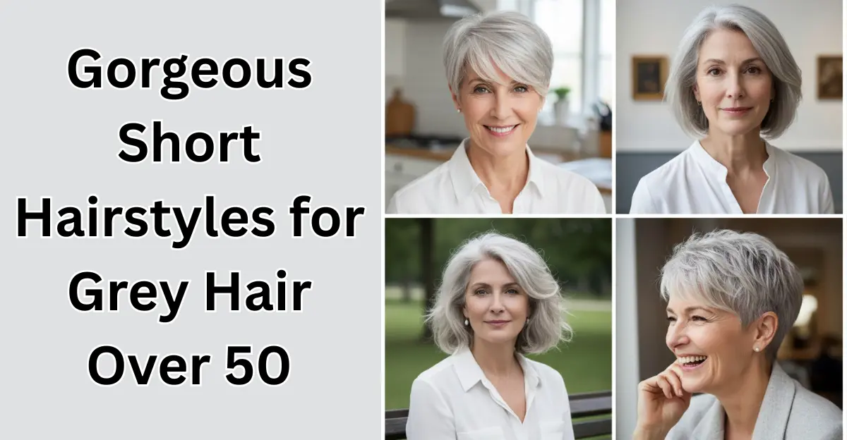 Gorgeous Short Hairstyles for Grey Hair Over 50