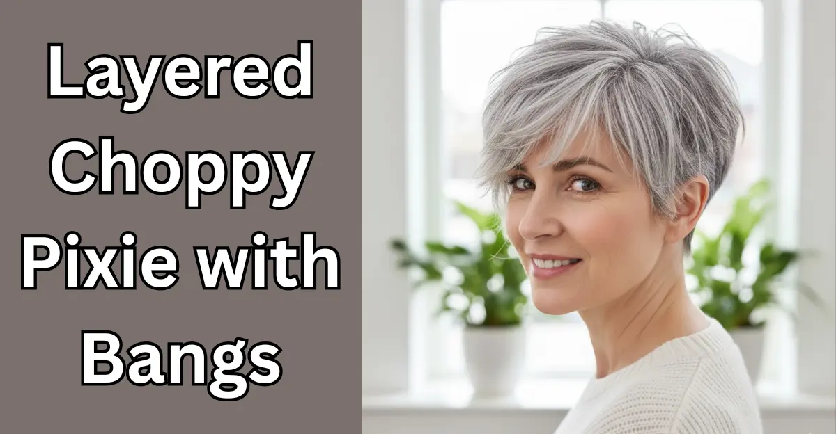 Layered Choppy Pixie with Bangs