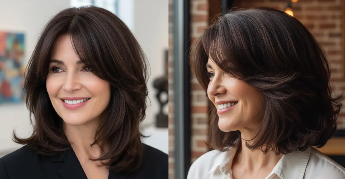 Layered Lob For Thick Hair