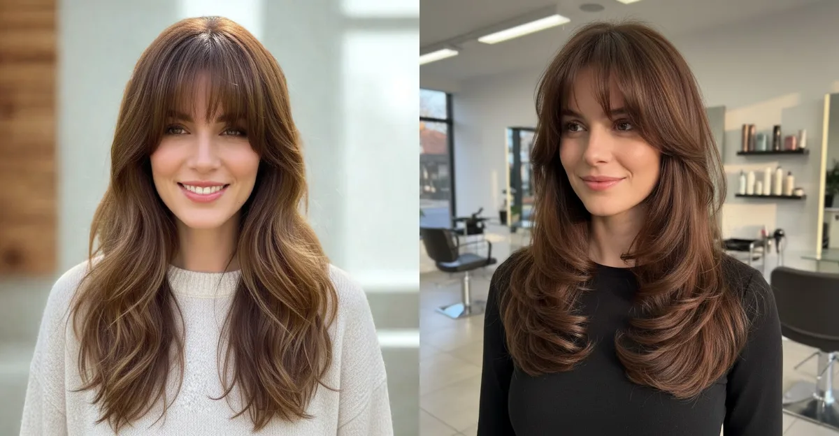 Long Layered Hair with Bangs
