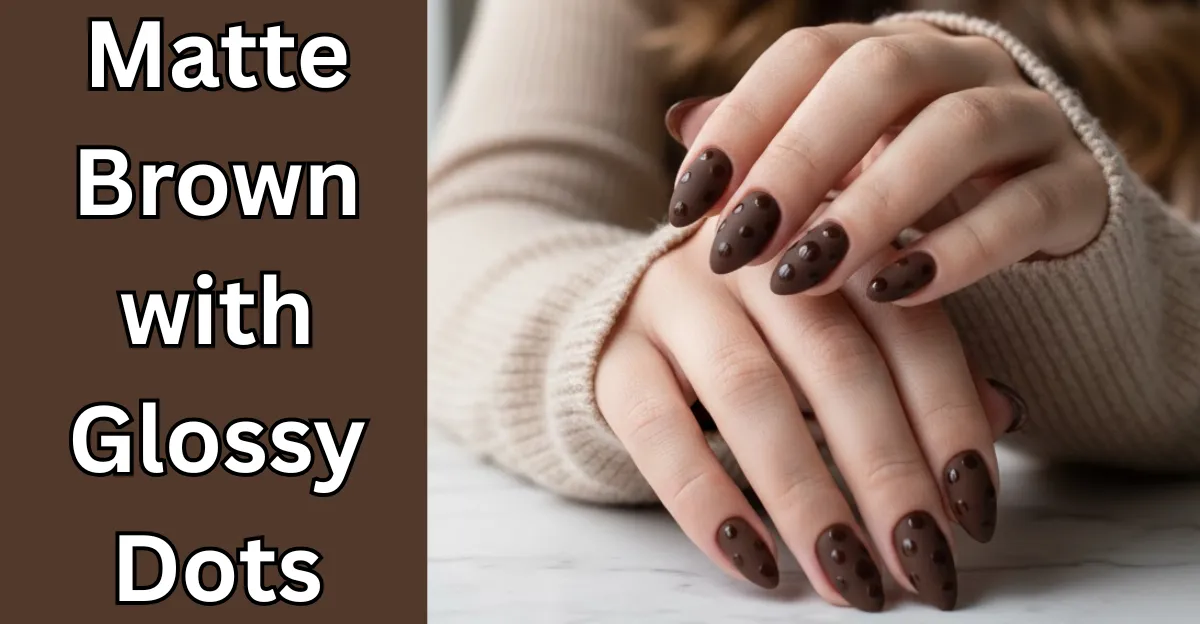 Matte Brown with Glossy Dots