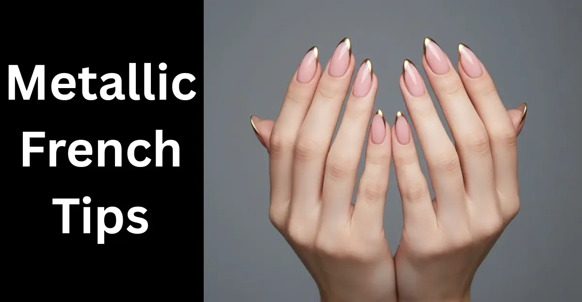 Metallic French Tips (Acrylic Summer Nails)