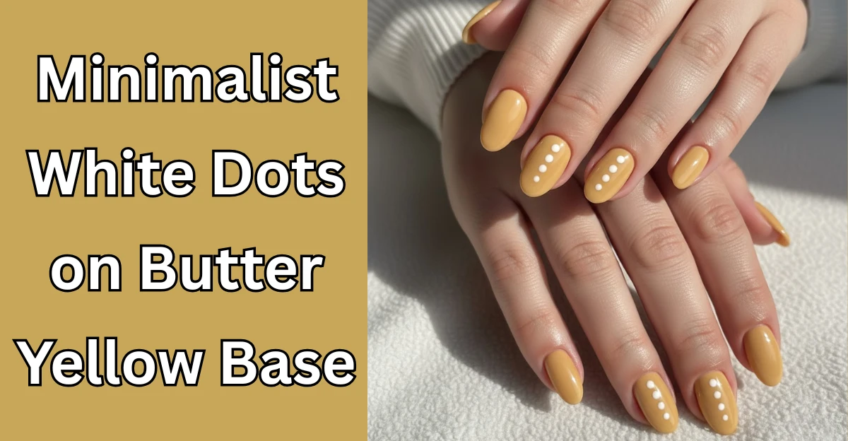 Minimalist White Dots on Butter Yellow Base