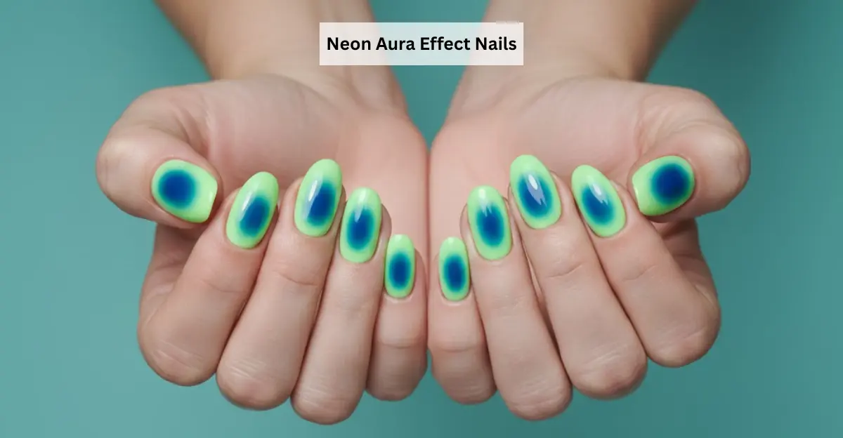 Neon Aura Effect Nails (Neon Summer Nails)