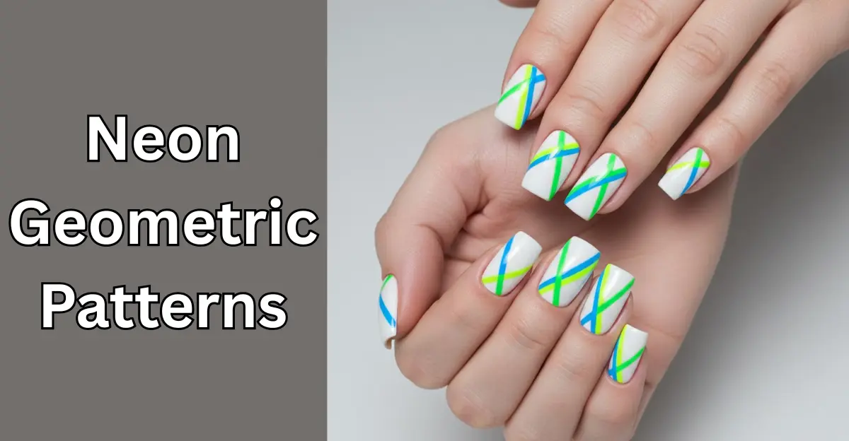 Neon Geometric Patterns (Acrylic Summer Nails)