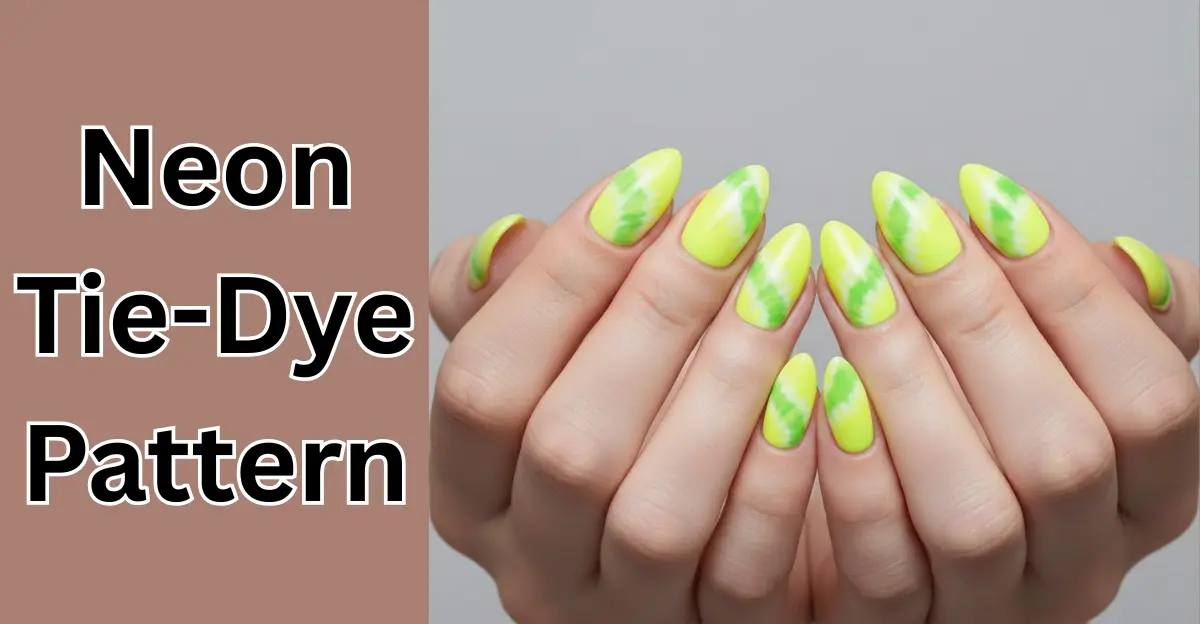 Neon Tie-Dye Pattern (Neon Summer Nails)