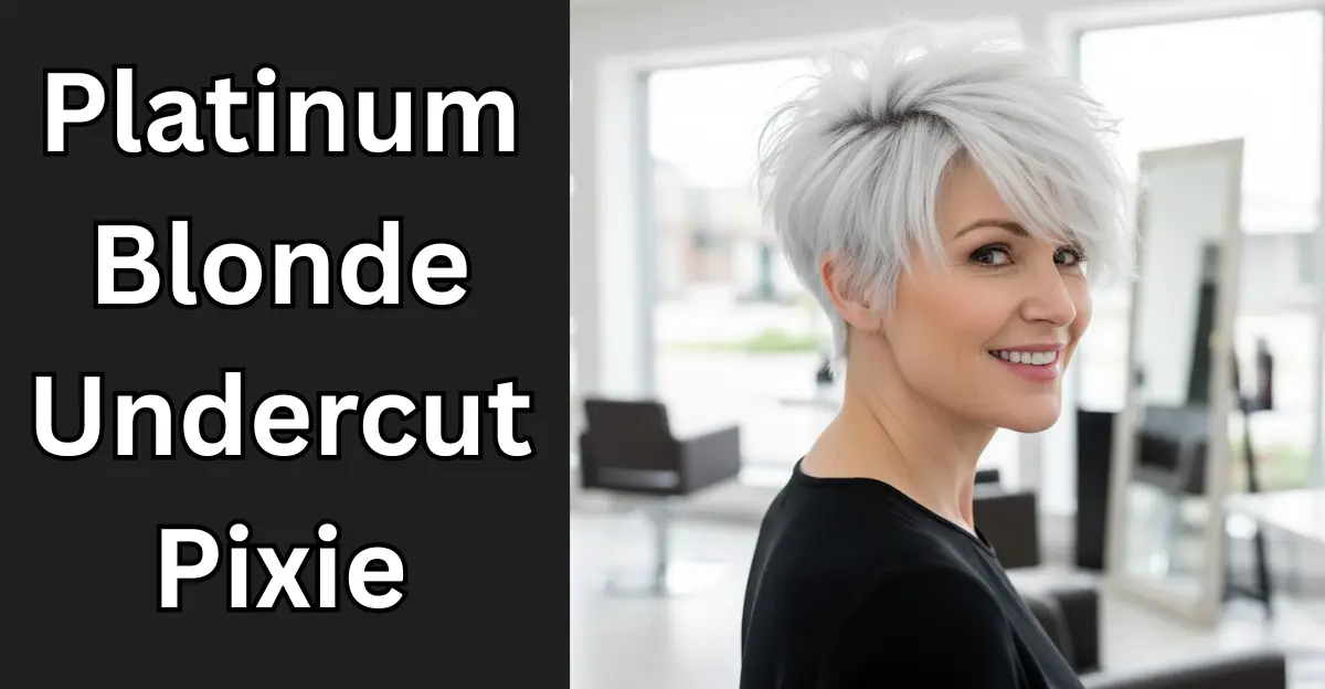 Platinum Blonde Undercut Pixie