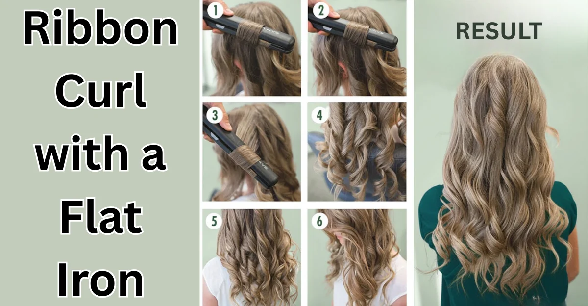 Ribbon Curl with a Flat Iron