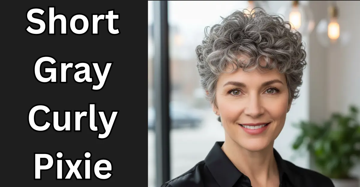Short Gray Curly Pixie