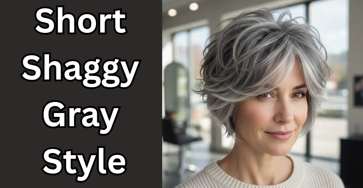 Short Shaggy Gray Style (Short Hairstyles for Grey Hair Over 50)