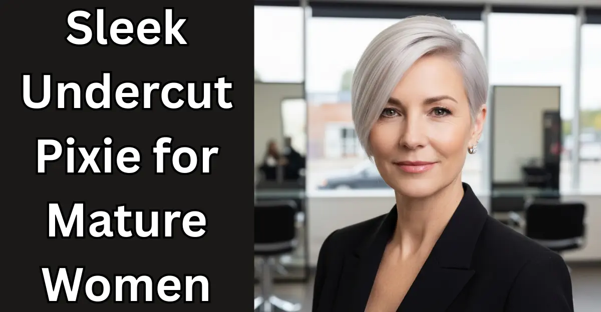 Sleek Undercut Pixie for Mature Women