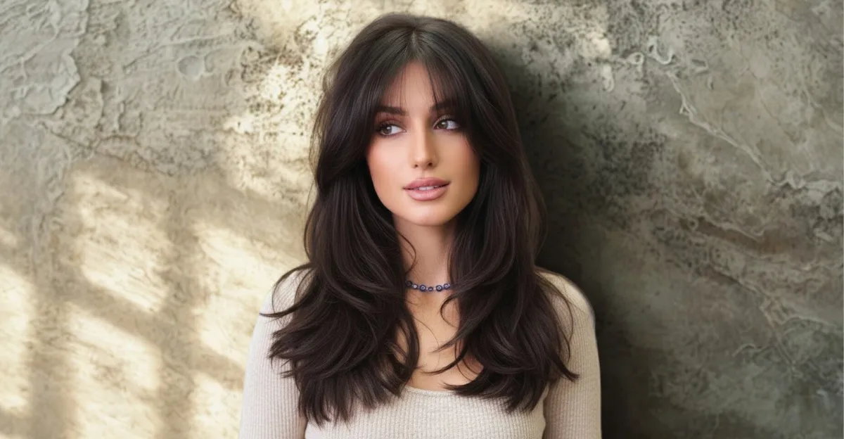 Straight Layers With Bangs