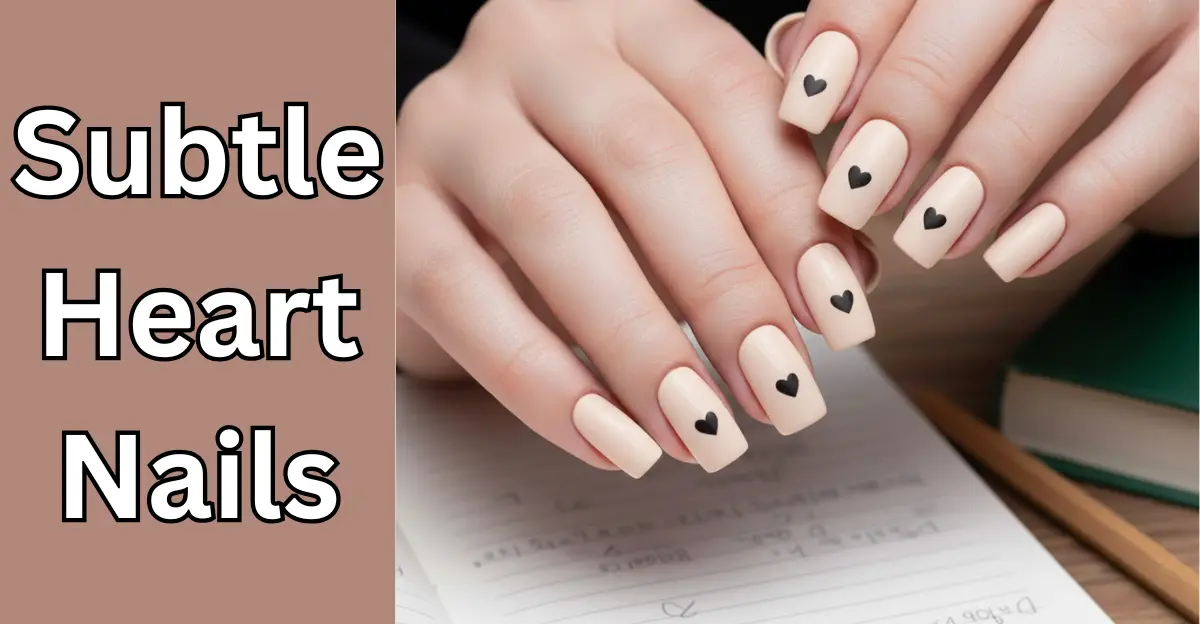 Subtle Heart Nails