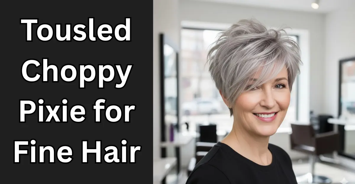 Tousled Choppy Pixie for Fine Hair