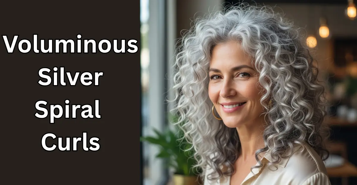 Voluminous Silver Spiral Curls