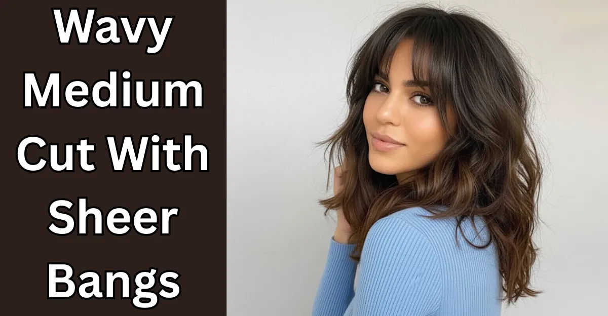 Wavy Medium Cut With Sheer Bangs
