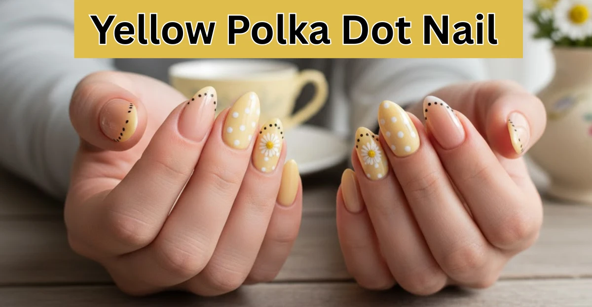 Yellow Polka Dot Nail