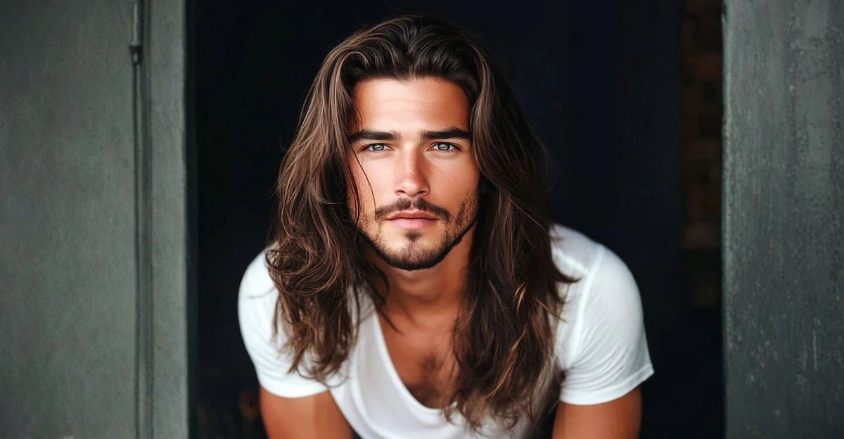 Attractive Long Flowing Middle Part