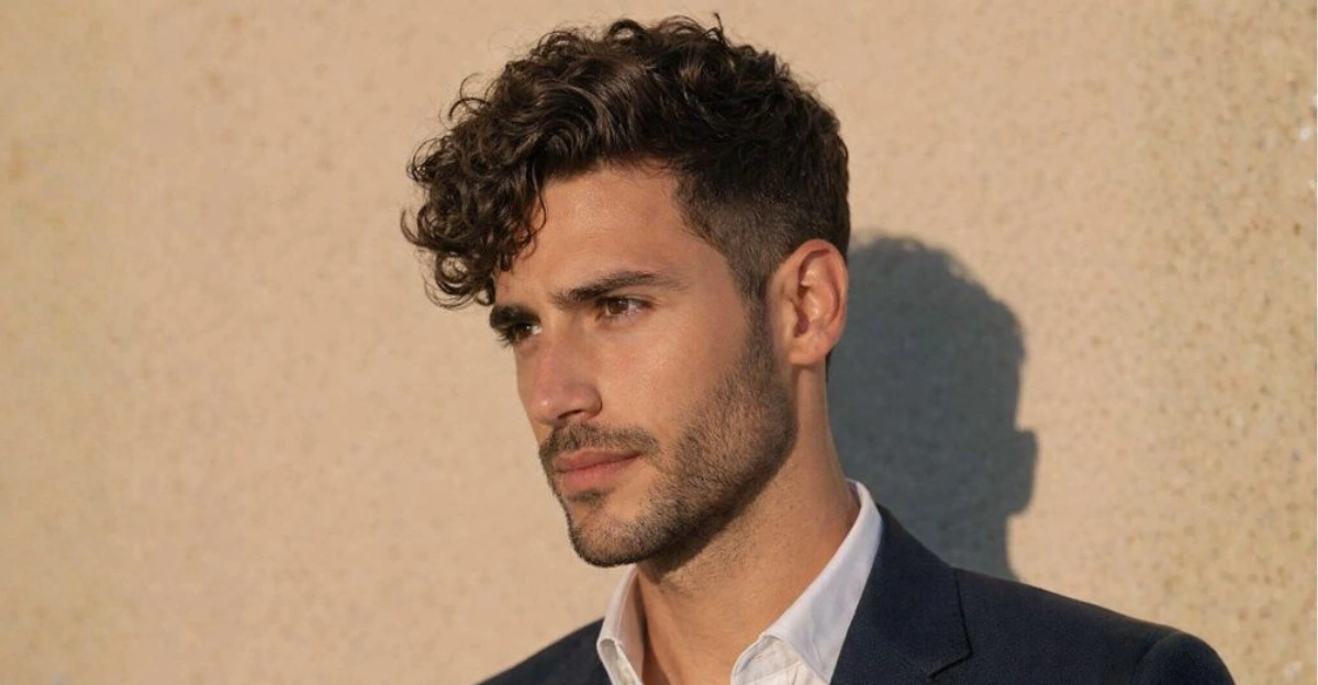 Classy Off-Center Curls with Tapered Sides