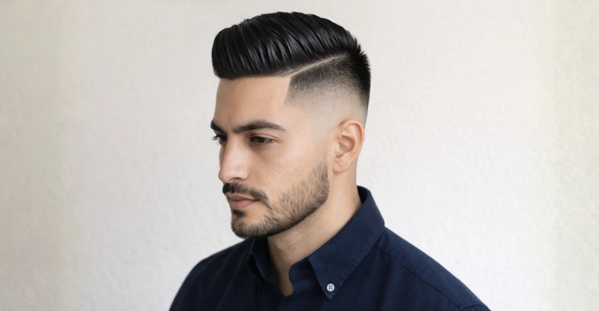 Comb Over with Medium Fade
