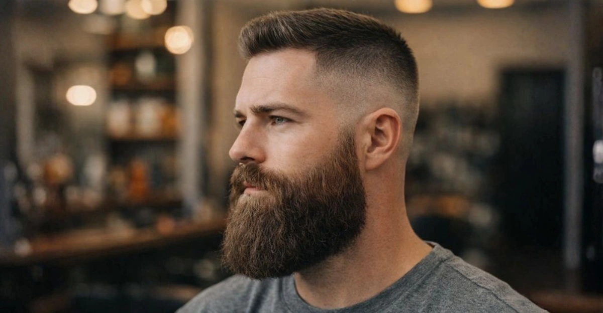 Crew Cut Fade with Beard