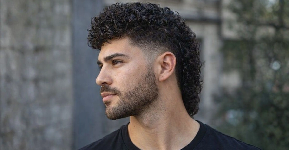 Curly Mullet Fade