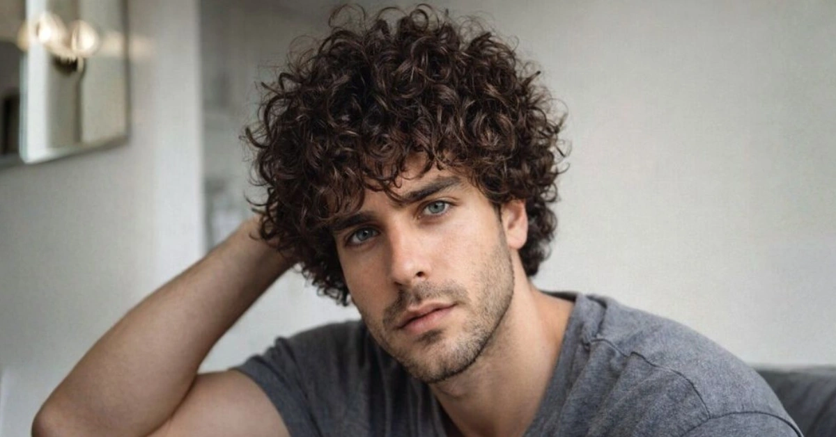 Curly Shaggy Men's Hairstyle