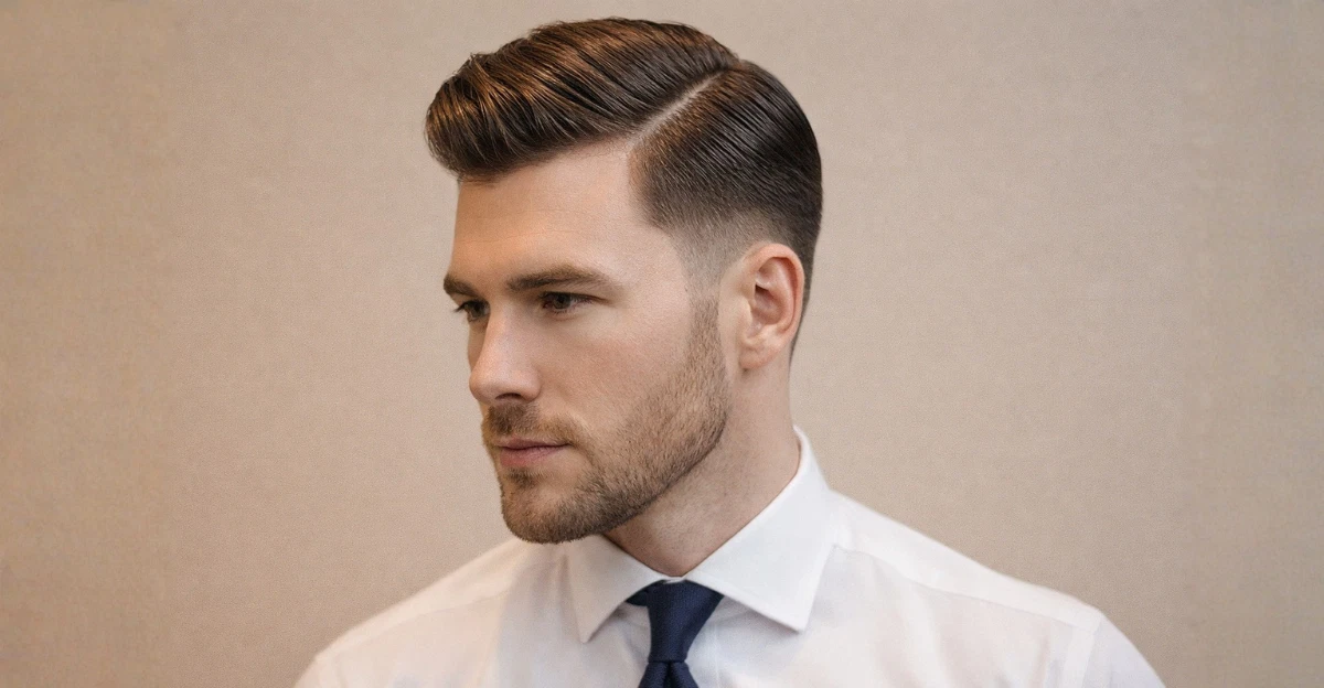 Handsome Low Taper Comb Over