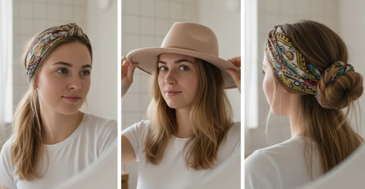 Hide hair with accessories