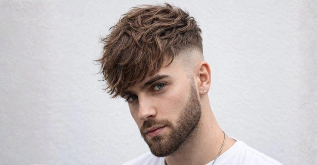 Layered Fringed Crop with Short Sides