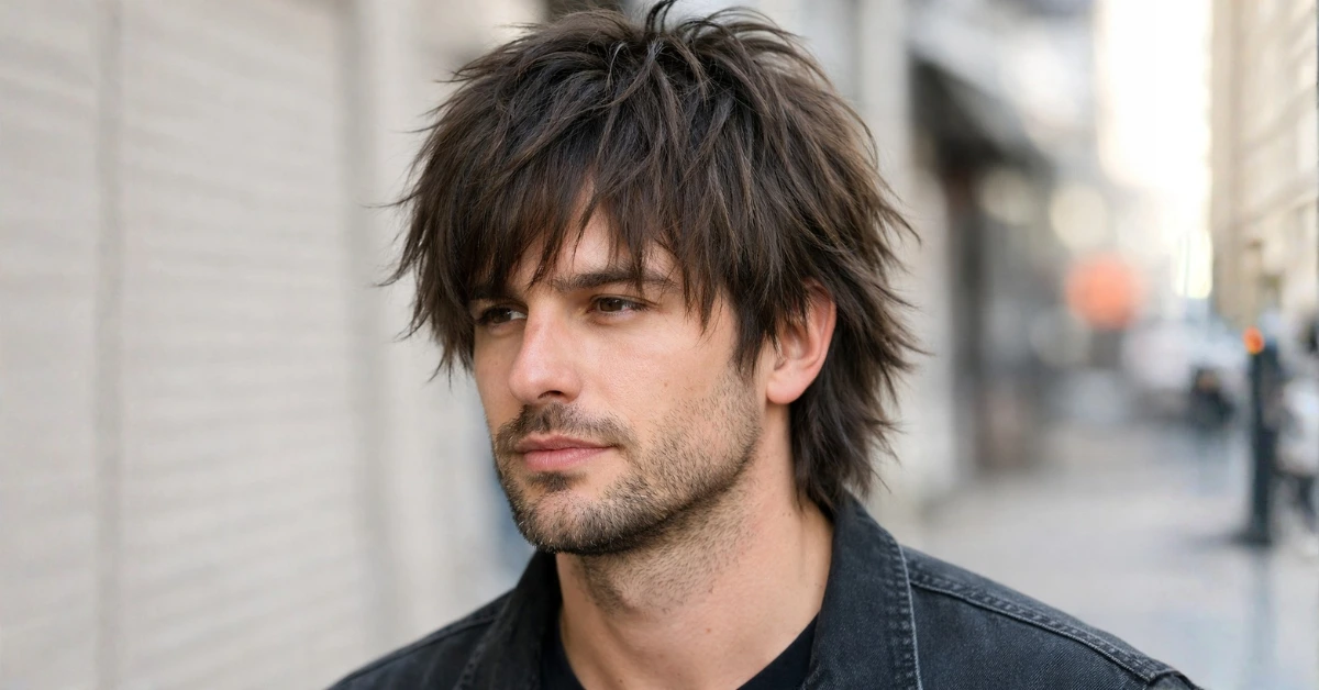 Layered Shaggy Men's Hairstyle