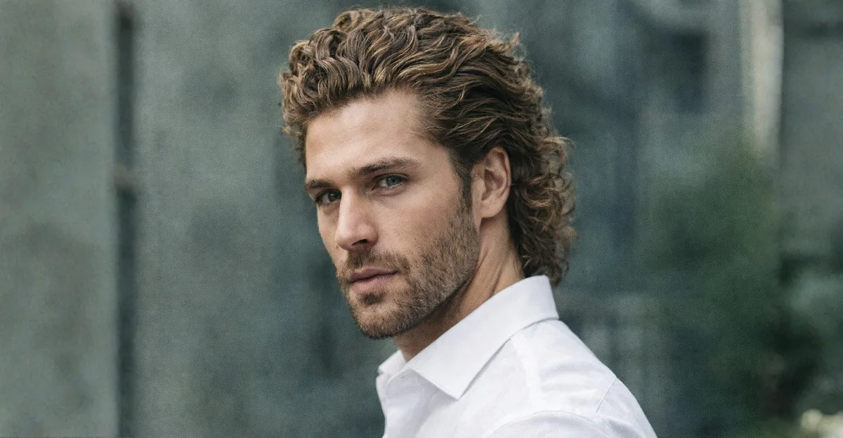 Long Brushed Back Curls