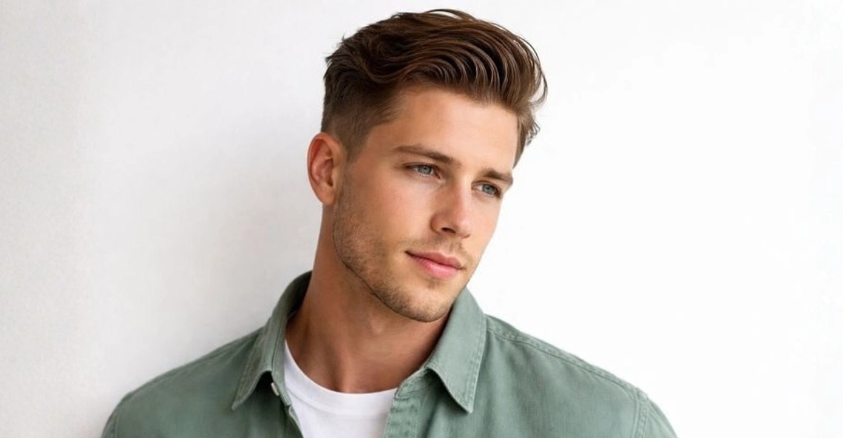 Long Comb Over with Tapered Sides