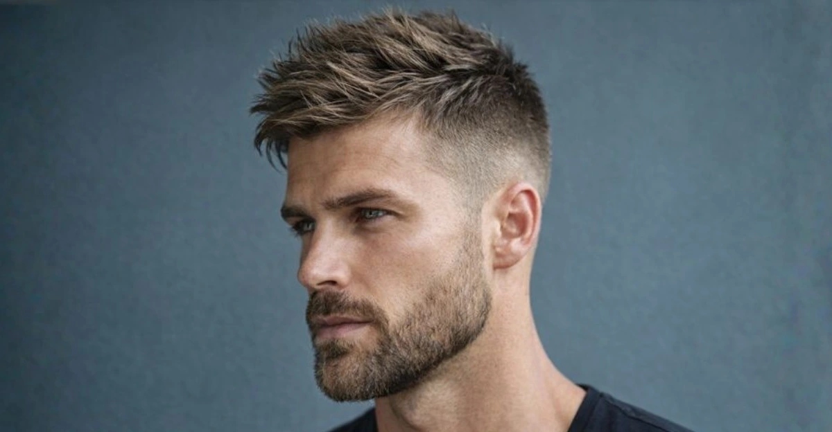 Long Layered Crew Cut with High Taper Fade