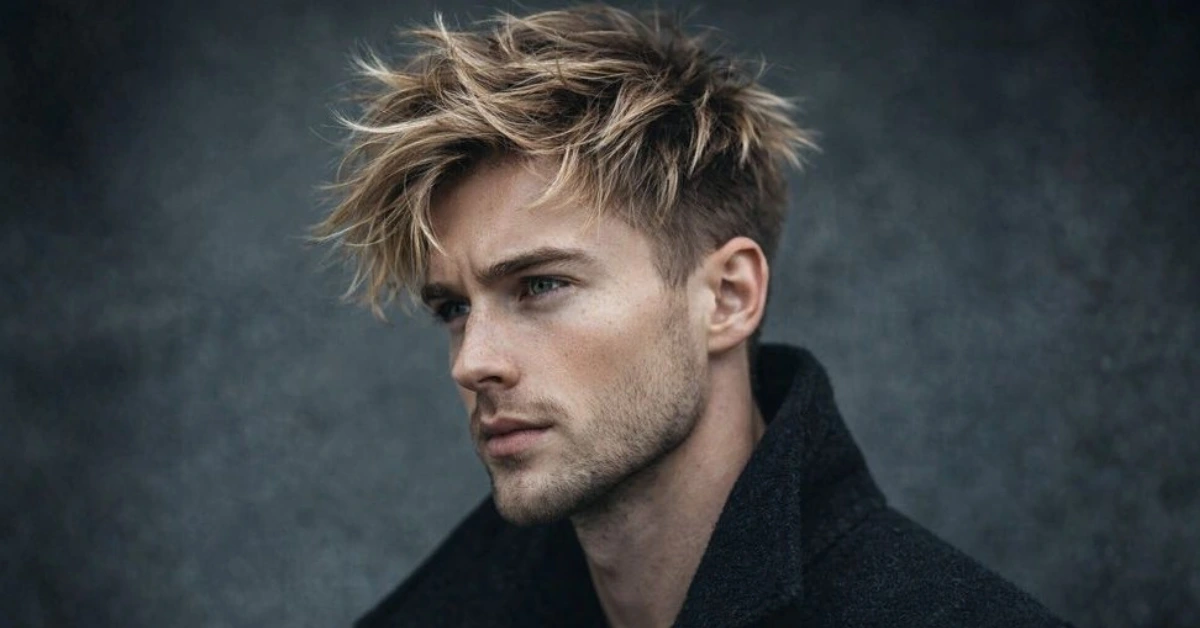 Long Textured Shaggy Hair with Short Sides