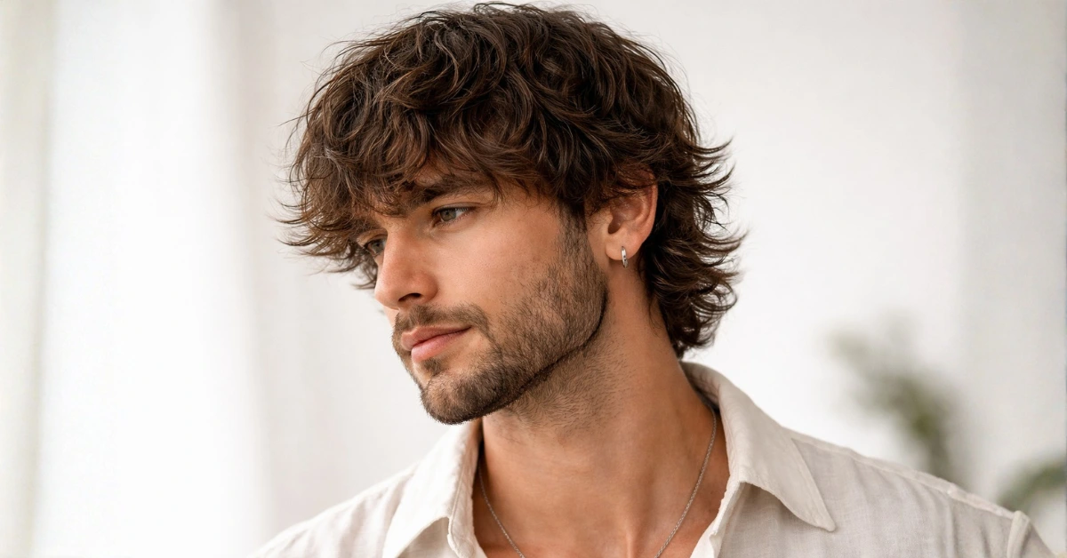 Medium Shaggy Men's Hairstyle