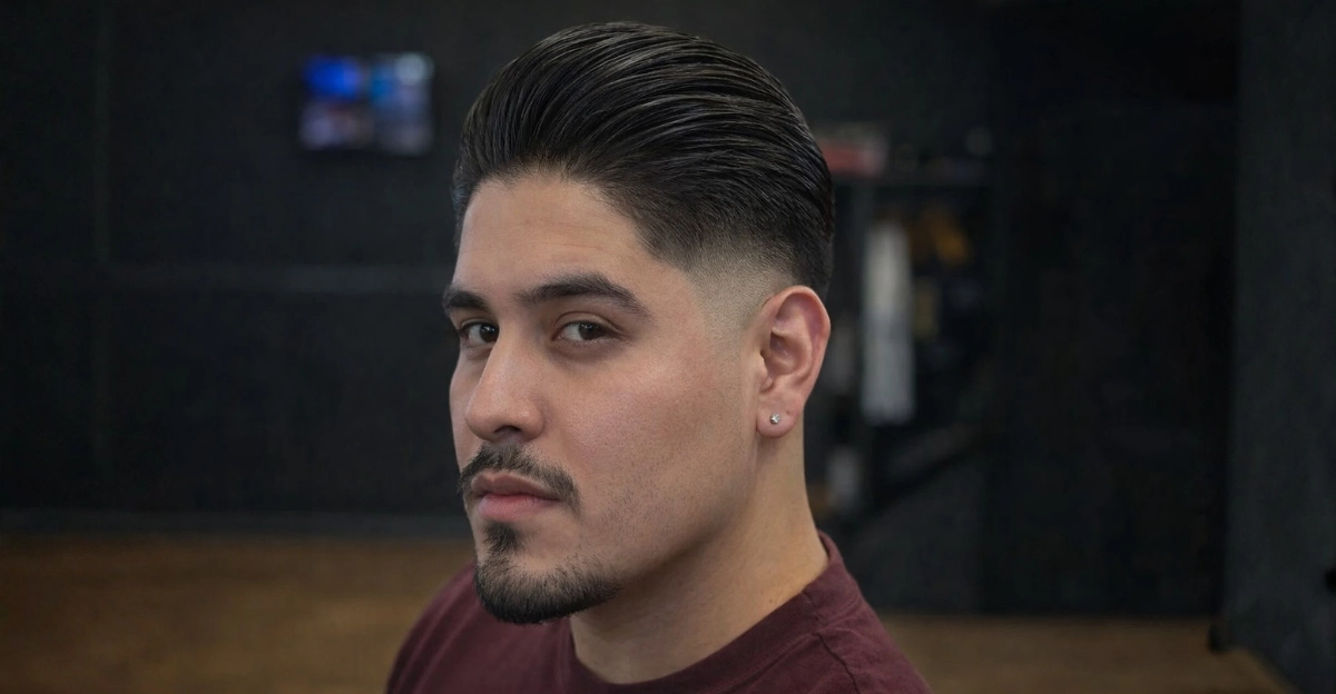 Medium Slick Back Fade