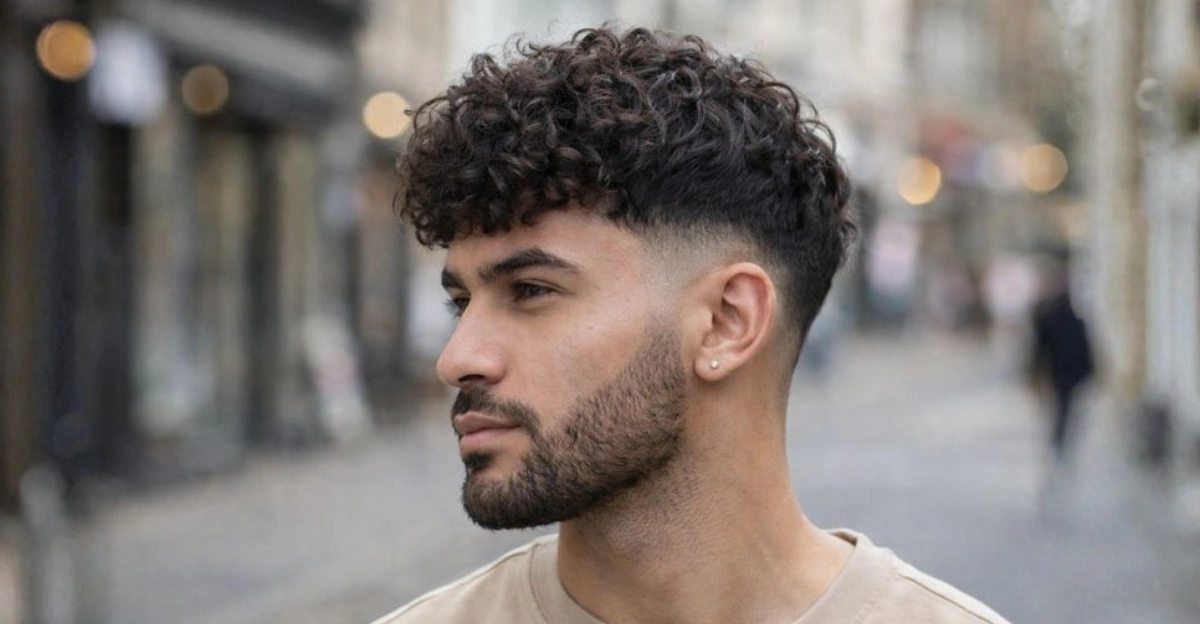 Messy Curly Hair Fade