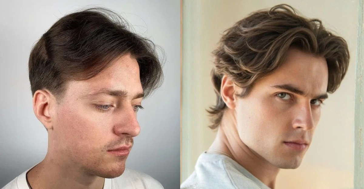 Middle Part Hairs for Men