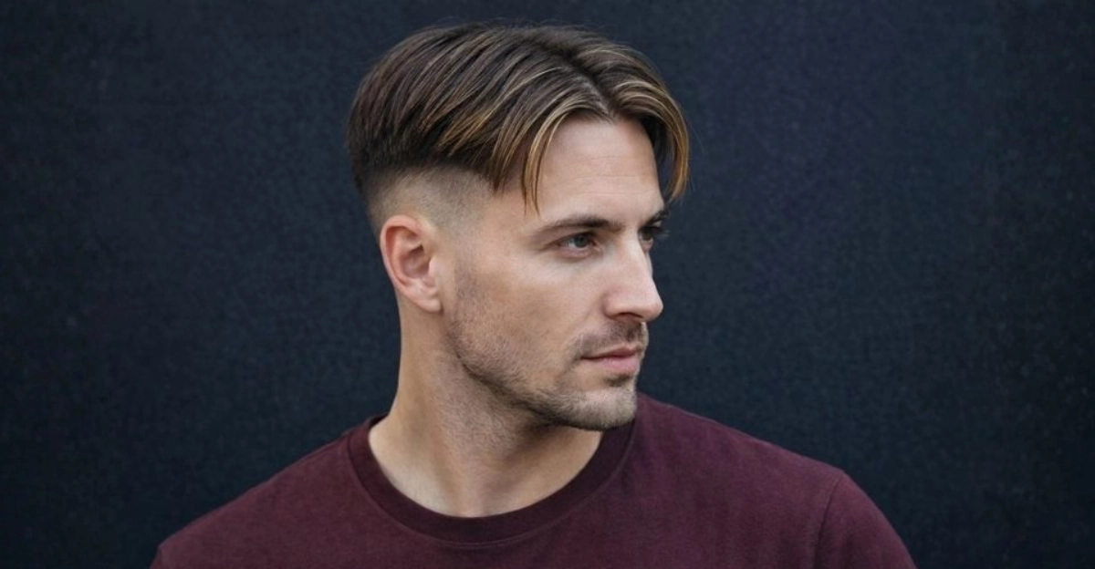 Middle Part with Taper Fade