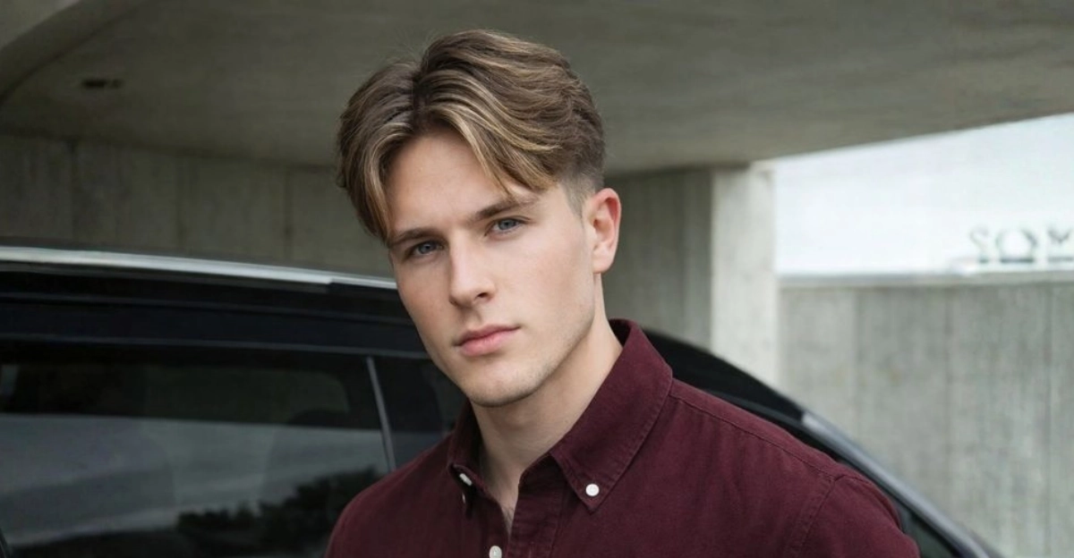 Middle-parted hairstyles