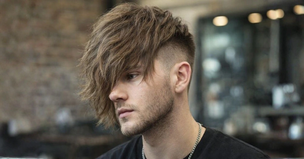 Parted, Long Shaggy Men's Hair