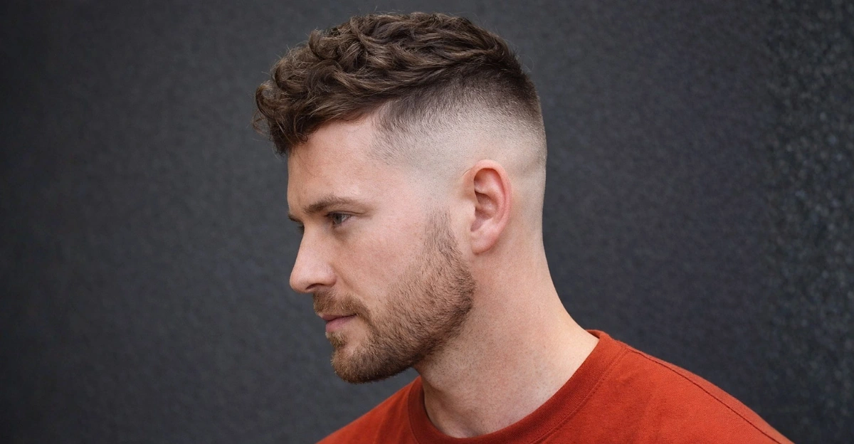 Short Messy Waves with High Skin Fade