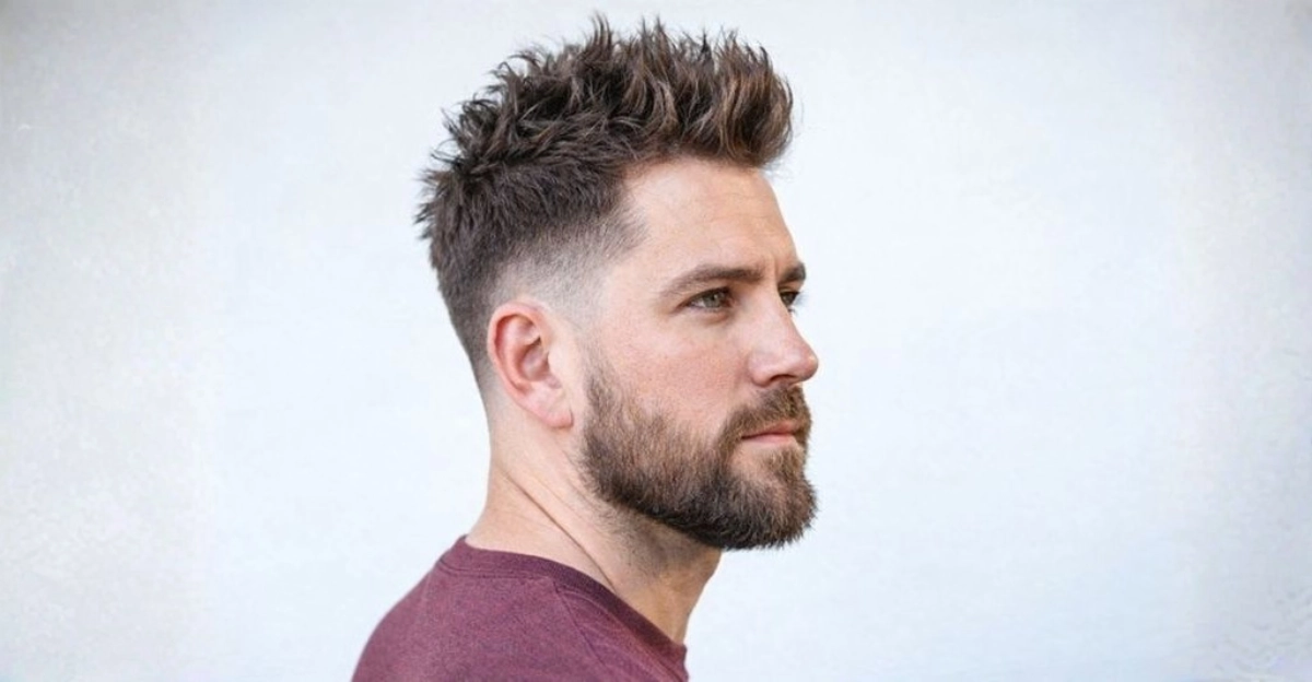 Short Spiky Hair with Low Fade