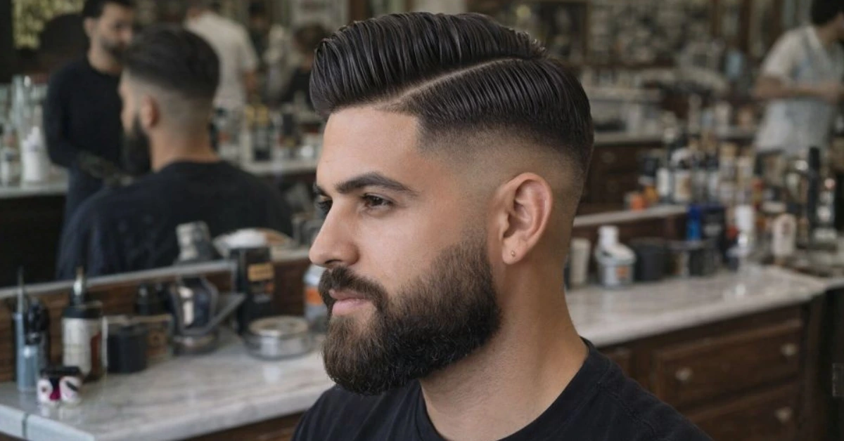 Sleek Hard Part with High Drop Fade