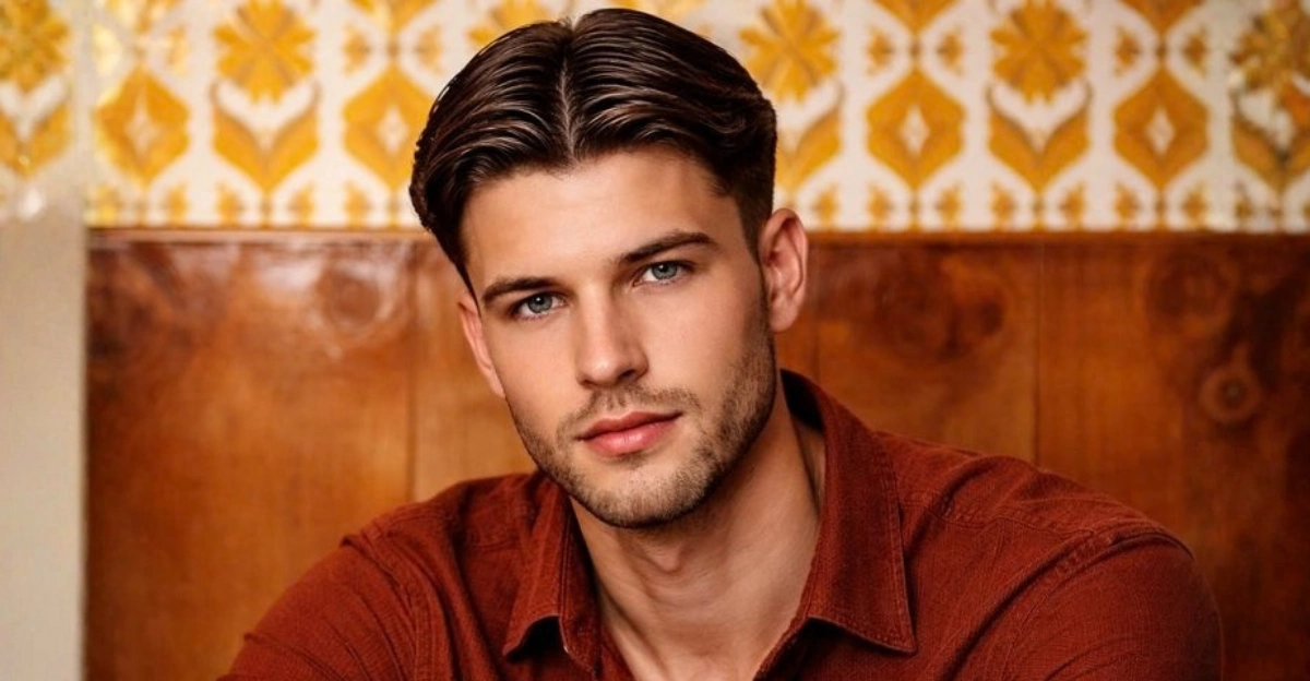 Sleek Middle Part with Short Sides