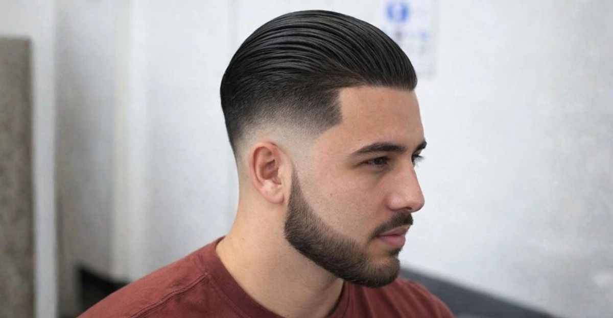 Slick Back with Drop Fade