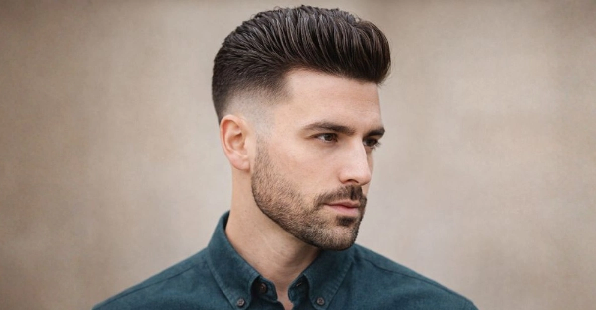 Textured Pompadour Fade